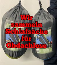 Das Sammeln von Schlafs&auml;cken f&uuml;r Obdachlose